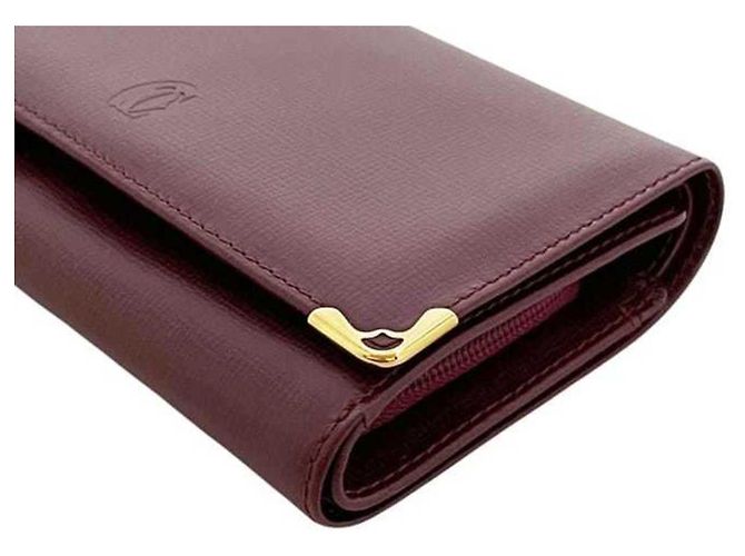 Cartera Bi-Fold Cartier en Bordeaux Burdeos - vista 7