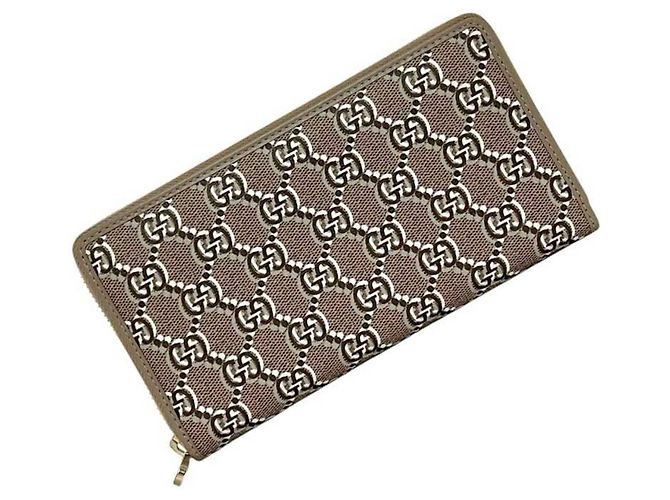 Gucci Geldbörse Beige Leder - Ansicht 2