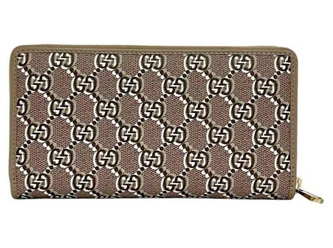 Gucci Geldbörse Beige Leder - Ansicht 3