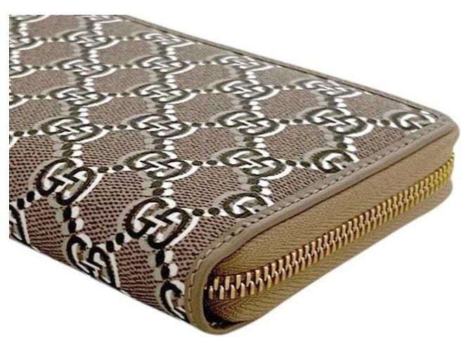 Gucci Geldbörse Beige Leder - Ansicht 4