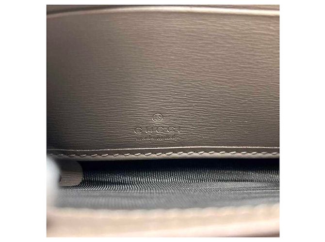 Gucci Geldbörse Beige Leder - Ansicht 8