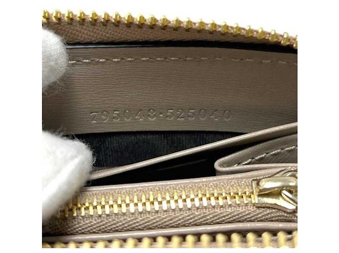 Gucci Geldbörse Beige Leder - Ansicht 9