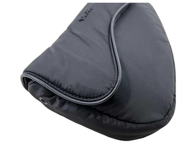 Borsa Saddle in nylon nero Christian Dior - vista 8