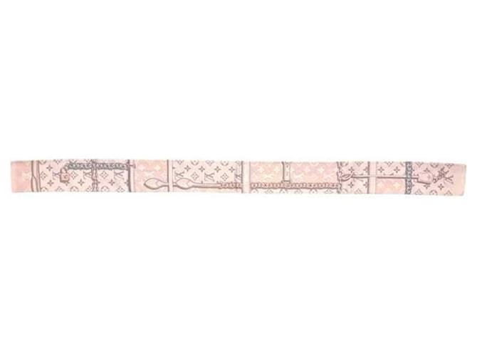 Sciarpa in seta rosa chiaro Louis Vuitton - vista 4