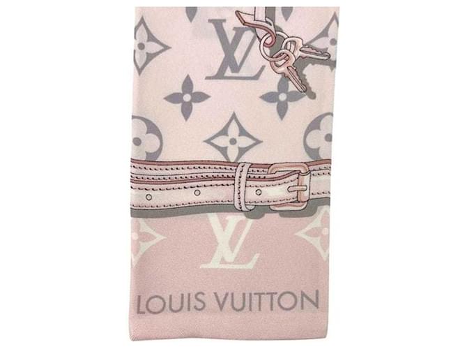 Sciarpa in seta rosa chiaro Louis Vuitton - vista 5