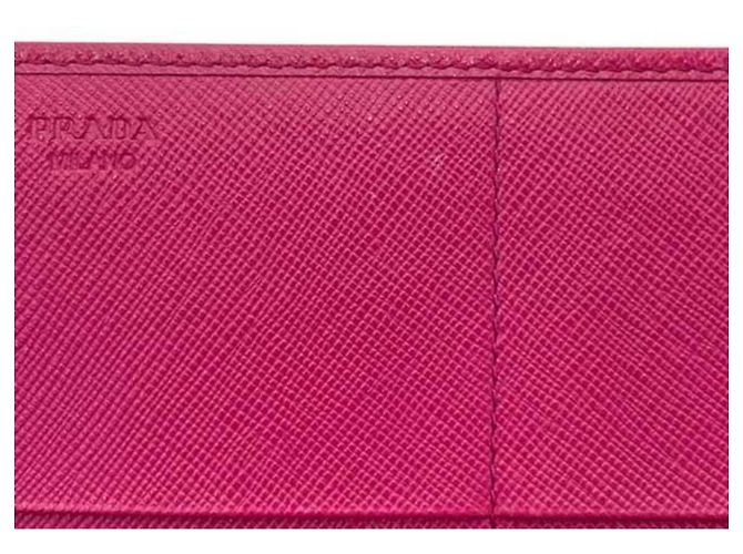 Prada Fuxia Bi-Fold Long Wallet Pink Fuschia - Ansicht 10