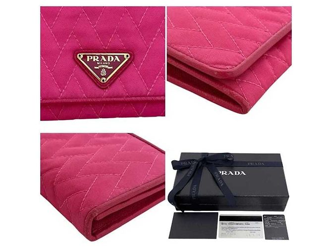 Prada Fuxia Bi-Fold Long Wallet Pink Fuschia - Ansicht 11