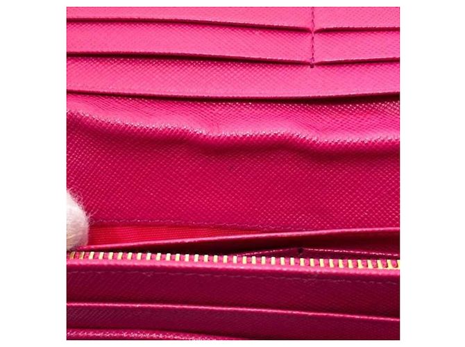Prada Fuxia Bi-Fold Long Wallet Pink Fuschia - Ansicht 6