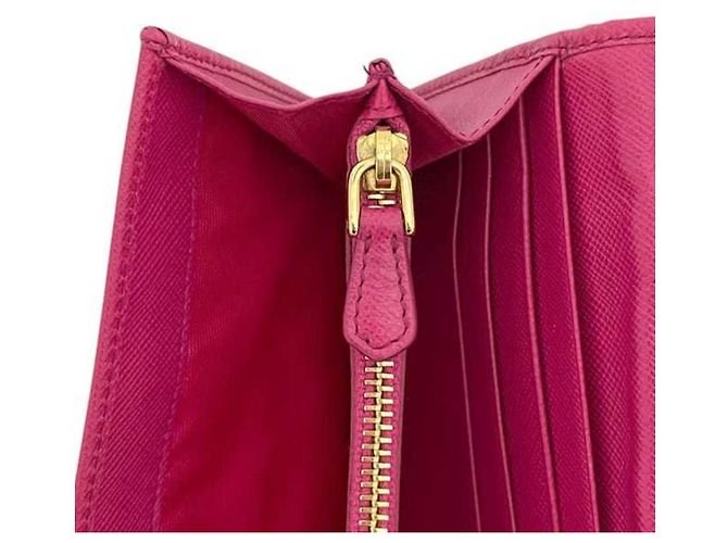 Prada Fuxia Bi-Fold Long Wallet Pink Fuschia - Ansicht 7