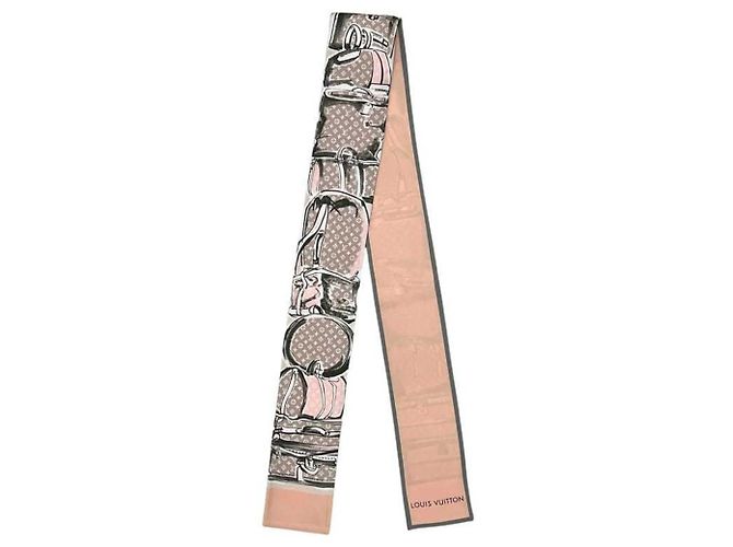 Sciarpa in nastro di seta Louis Vuitton Rosa Beige - vista 2