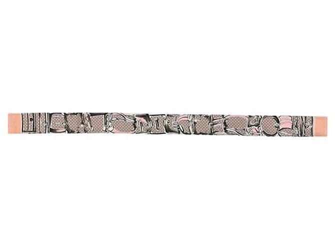 Sciarpa in nastro di seta Louis Vuitton Rosa Beige - vista 3