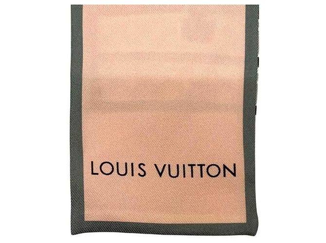 Sciarpa in nastro di seta Louis Vuitton Rosa Beige - vista 5