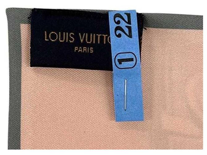 Sciarpa in nastro di seta Louis Vuitton Rosa Beige - vista 6