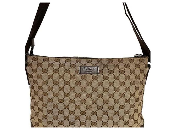 Borsa a tracolla Gucci beige e marrone - vista 10