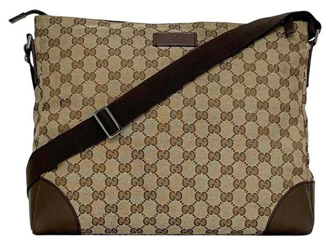 Borsa a tracolla Gucci beige e marrone - vista 2