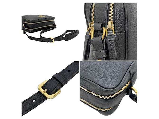 Borsa a tracolla Prada Black Vitello Daino Nero - vista 10