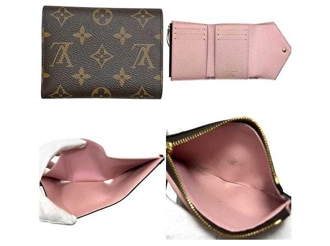Louis Vuitton Tri-fold Wallet Victorine Braun Pink Monogramm - Ansicht 4