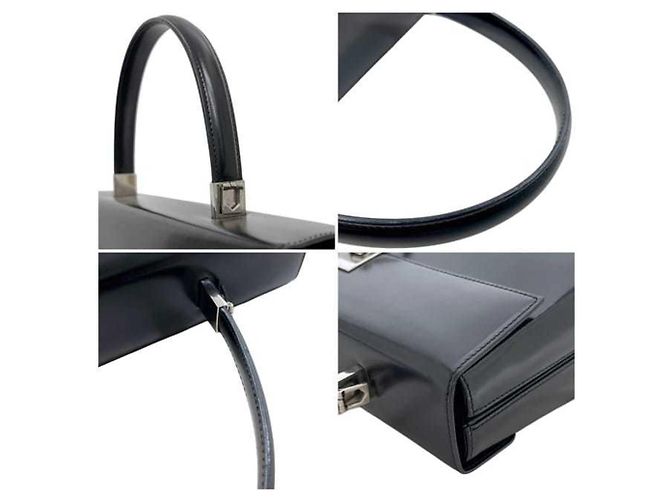 Gancini Borsa a mano in pelle nera Salvatore Ferragamo Nero - vista 5