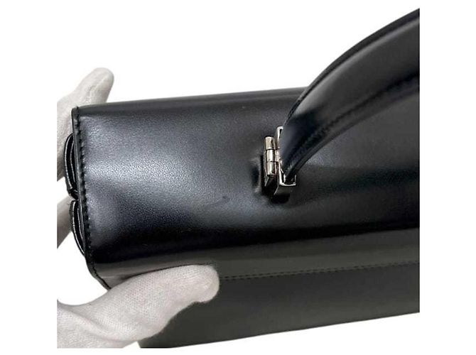 Gancini Borsa a mano in pelle nera Salvatore Ferragamo Nero - vista 6