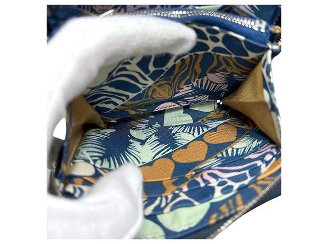 Hermès Hermes Azap Compact Seiden-Münzbeutel Marineblau - Ansicht 6