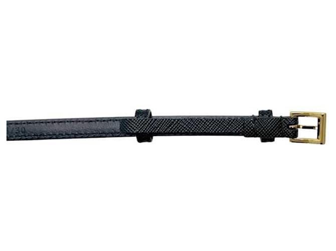 Prada Gürtel aus schwarzem Saffiano-Leder - Ansicht 5