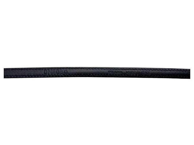 Prada Gürtel aus schwarzem Saffiano-Leder - Ansicht 8