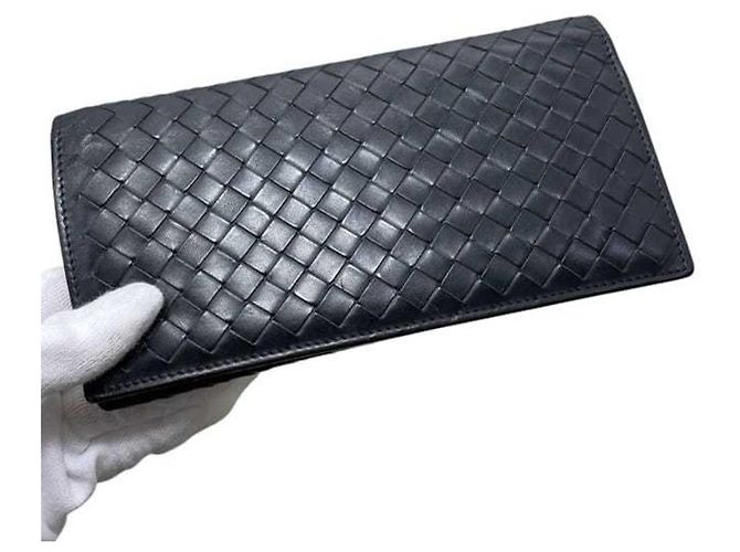 Bottega Veneta Schwarzes Bi-fold Long Wallet - Ansicht 10