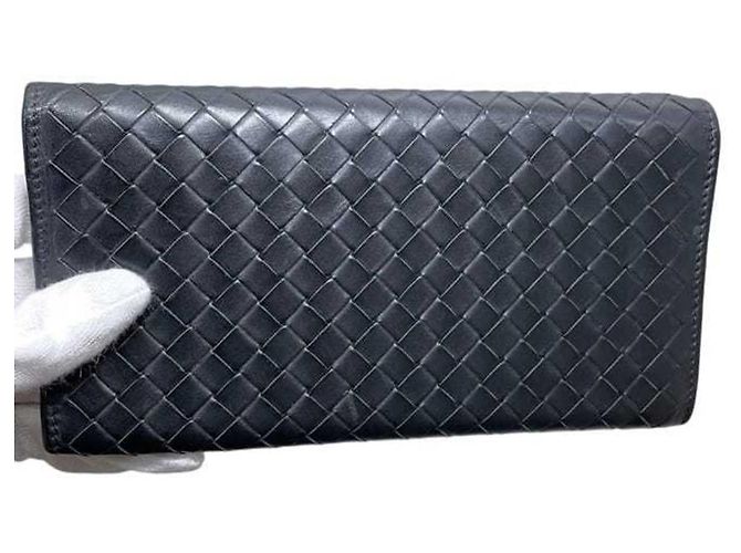 Bottega Veneta Schwarzes Bi-fold Long Wallet - Ansicht 11