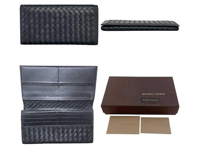 Bottega Veneta Schwarzes Bi-fold Long Wallet - Ansicht 3