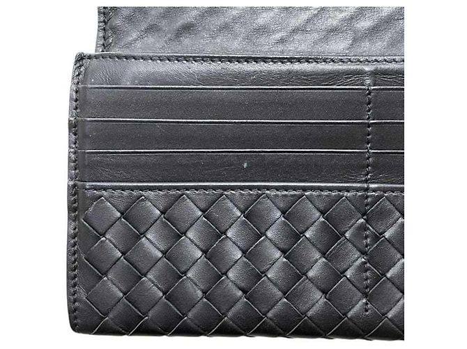 Bottega Veneta Schwarzes Bi-fold Long Wallet - Ansicht 7