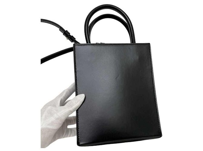Borsa a 2 modi in pelle nera Loewe Nero - vista 10