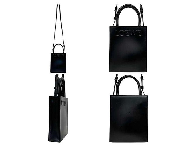 Borsa a 2 modi in pelle nera Loewe Nero - vista 3
