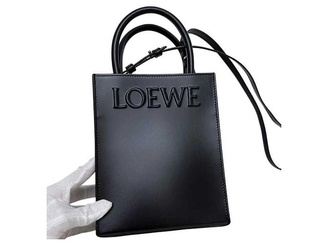 Borsa a 2 modi in pelle nera Loewe Nero - vista 9