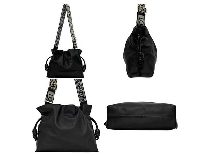 Loewe Flamenco Clutch Schultertasche Schwarz - Ansicht 3