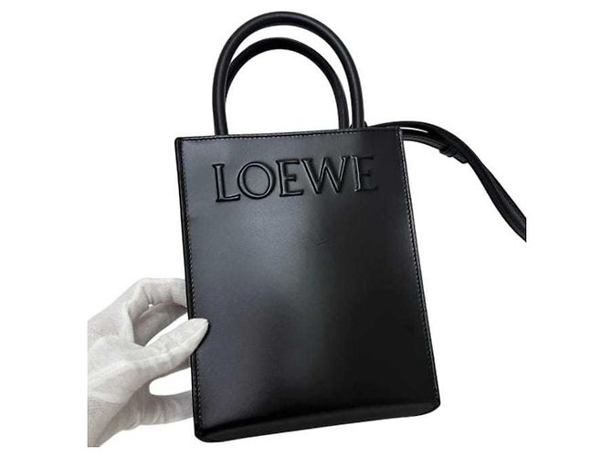 Borsa Tote Loewe 2-way Standard A5 nera Nero - vista 7
