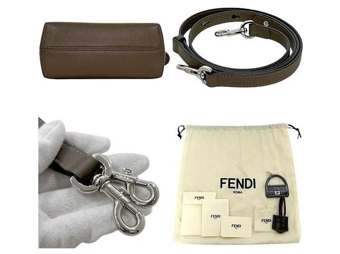 Borsa a tracolla 2-way Fendi By The Way Marrone Beige - vista 4