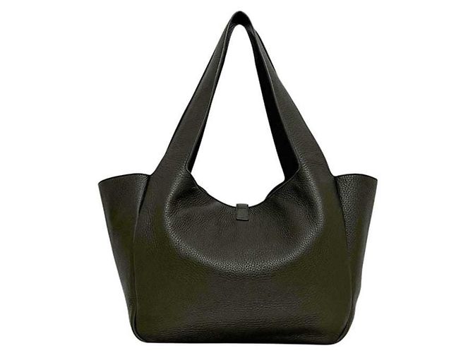 Saint Laurent Tote Bag aus Leder in Khakigrün - Ansicht 4