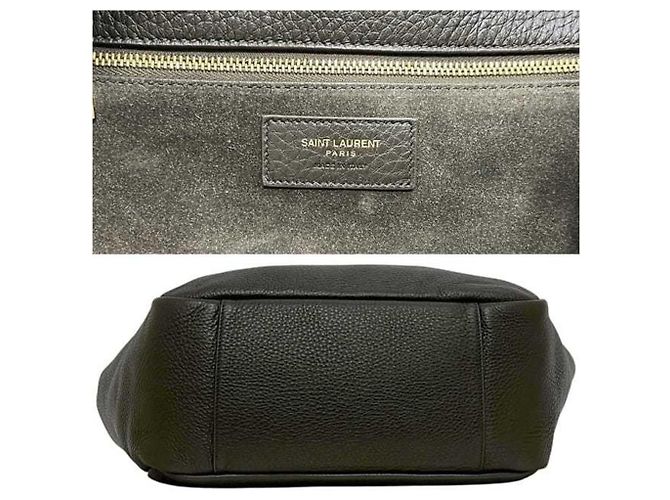 Saint Laurent Tote Bag aus Leder in Khakigrün - Ansicht 5