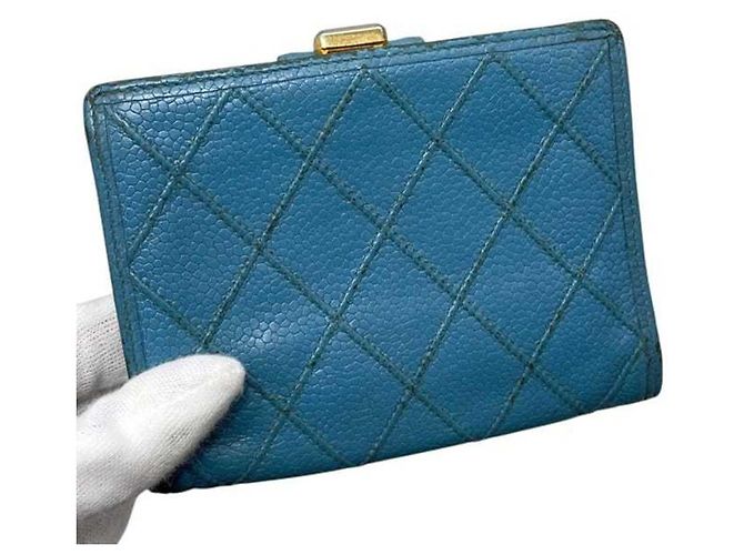 Cartera Bi-Fold Chanel en azul - vista 11