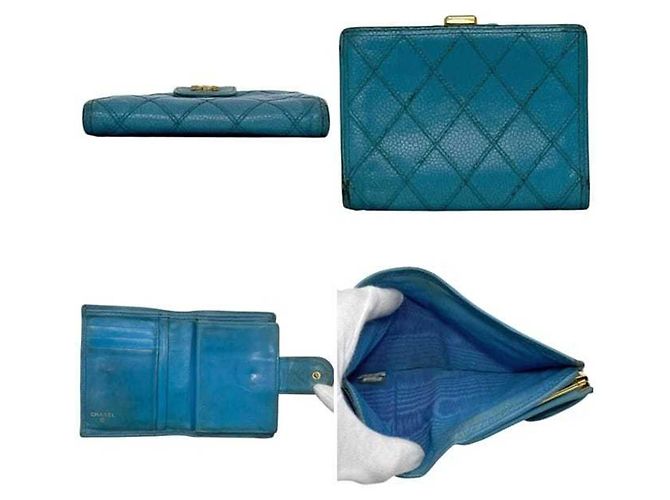 Cartera Bi-Fold Chanel en azul - vista 3