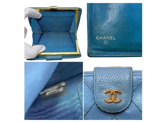 Cartera Bi-Fold Chanel en azul - vista 4
