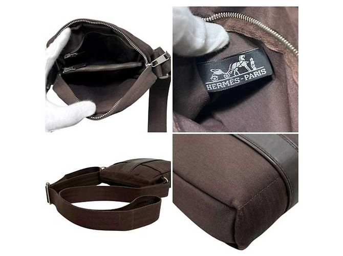 Hermès Borsa a tracolla Hermes Acapulco Bandoulière PM Marrone - vista 4