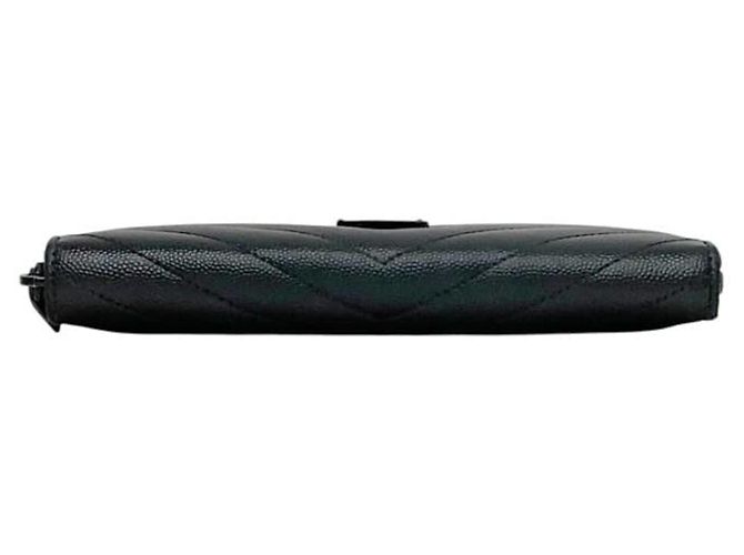 Saint Laurent Langer Monogramm-Geldbeutel in Schwarz - Ansicht 3