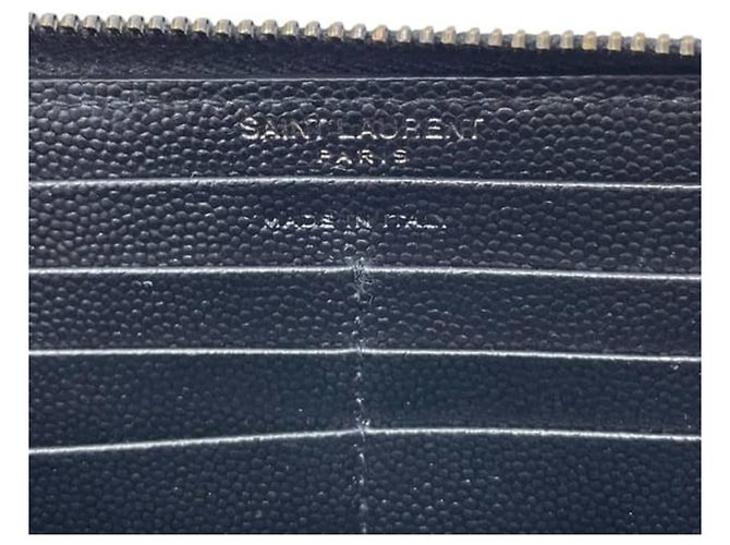 Saint Laurent Langer Monogramm-Geldbeutel in Schwarz - Ansicht 7