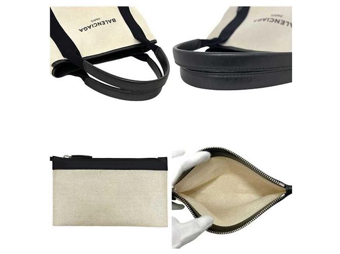 Everyday Borsa tote Balenciaga nera e bianca Nero Bianco - vista 11