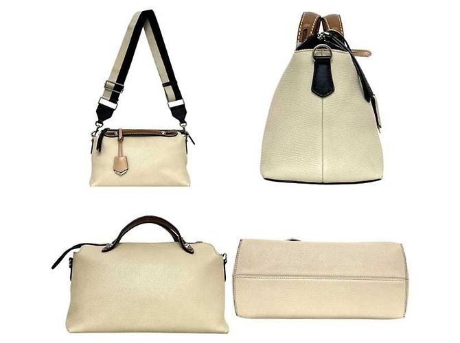 Borsa a tracolla 2-way Fendi Marrone Nero Beige - vista 3