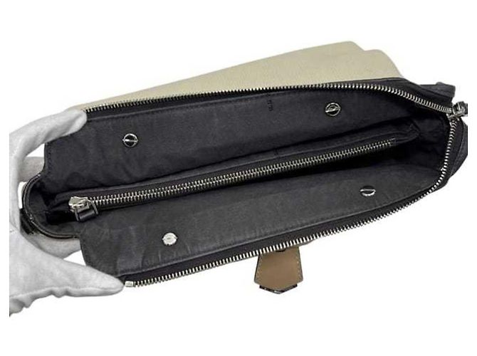 Borsa a tracolla 2-way Fendi Marrone Nero Beige - vista 6