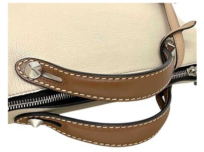Borsa a tracolla 2-way Fendi Marrone Nero Beige - vista 9