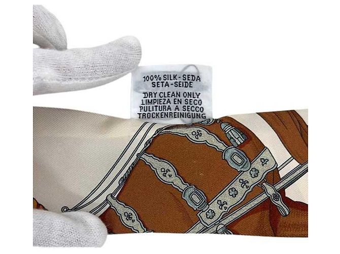 Hermès Hermes Grand Apparat Multicolor Silk Scarf Blue Multiple colors Beige - view 6