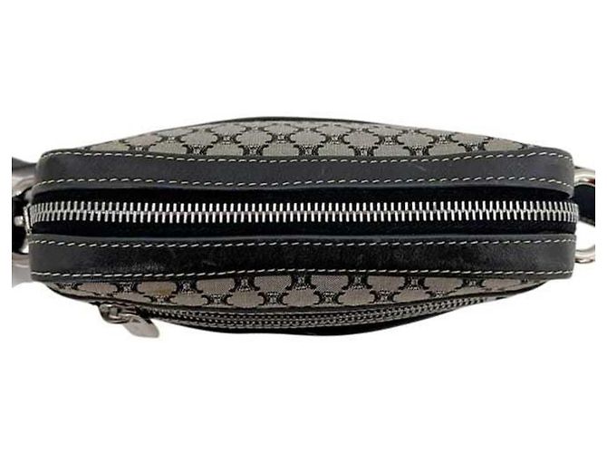 Bolso de mano Céline Marrón Negro Cuero Nylon Castaño - vista 5